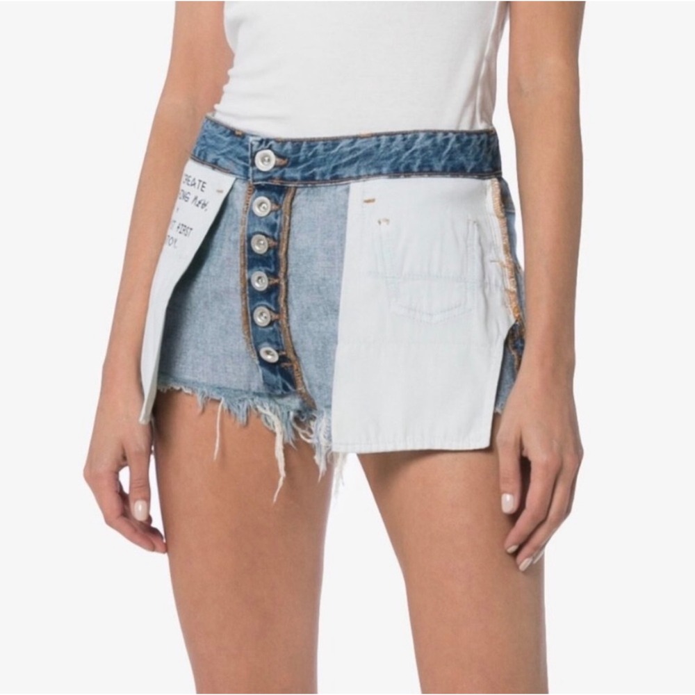 NWT Ben Taverniti Unravel project denim micro shorts frayed 29 grunge streetwead